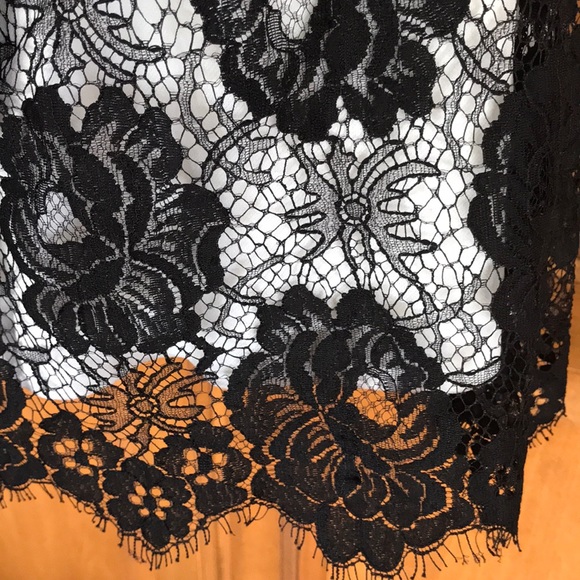 KAREN KANE BLACK LACE FLORAL SLEEVELESS TOP SILK & NYLON Size S Excellent Cond - Picture 5 of 9